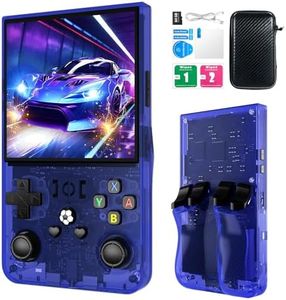 R36MAX Retro Handheld Games Console, Retro Game Console with 4.0 inch IPS HD Screen, Video Game Consoles with 64GB Memory, Portable Gaming Player for Travel, Gift for Teen or Partner, Blue