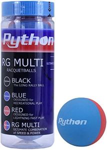 Python 3 Ball Can RG Multi Colored Racquetballs (Endorsed by Racquetball Legend Ruben Gonzalez!) (1-Can/Pack, 3-Balls)