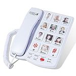 Future Call FC-0613 Big Button Phone for Seniors, Landline Phone for Elderly, Best Landline Phones for Seniors, Senior Phone, Telephones for Hearing Impaired, Phones for Elderly, 10 Picture Keys