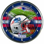 NFL New England Patriots Chrome Clock