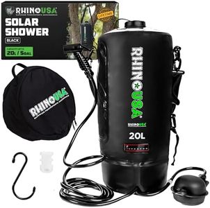 Rhino USA Douche Solaire Portable 20L pour Camping – Indispensable pour le Camping, les Festivals, l'Overlanding, les Sorties à la Plage, Douche Extérieure et Plus