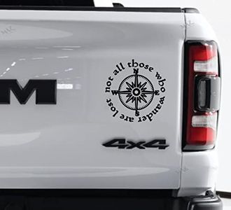 MAZ DISTRIBUTIONS – Not All Who Wander are Lost Sticker – Vinyl Decal for Window– Removable Waterproof Sticker for Waterbottle– Useable Indoor & Outdoor for Bag– Easy use for Car & Van Bumper– MAZ-388