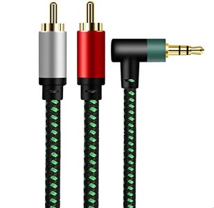 3.5mm a 2RCA Cavo Audio Stereo Jack, Cavo Jack a RCA Cavo 2RCA Splitter Y Maschio Audio Stereo per Smartphone, MP3, Tablet, Altoparlanti, Amplificatore, TV, DVD, Home Theater, etc. (1M)