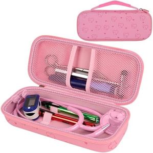Stethoscope Case for MDF Instruments/for 3M Littmann Classic III Monitoring/Lightweight II S.E/Cardiology IV Diagnostic/Acoustica, for Doctors, Nurses, Student, Clinical, EMS Use - Bag Only (Pink)