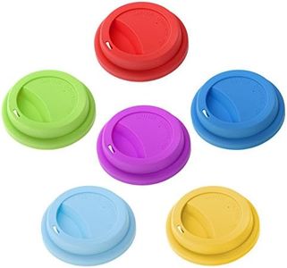 Aspire 6 PCS Silicone Drinking Lid Cup Lids, Reusable Coffee Cup Covers/Lids - Assorted