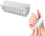 LOLA Products Hand & Nail Brush, 2 Sided - Soft & Stiff, Long-Lasting, Comfortable No-Slip Grip, Cleans Hands & Fingernails, White- 1 Pack