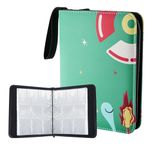 1080 Pockets Cards Holder Album, 9-Pocket PU Leather Trading Card Binder Collectors Holder Card Book for Trading Games Cards and Photos etc. with Zipper & 60 Removable Sleeves