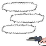 3pcs 6 Inch Chainsaw Chain, Small Steel Chainsaw Chain Replacement Saw for Cordless Handheld Mini Chainsaws Tree Trimming, Electric Chainsaw for Cordless Handheld Mini Chainsaws Tree Trimming