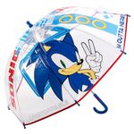 Cerdá Sonic The Hedgehog Dome Umbrella for Kids Childrens Boys Girls Brolly with Safety Opening