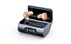 Cutlain Rechargeable CIC Hearing Devices for Seniors, Invisible Digital Hearing Amplifier Aid with Charging Case, Noise Reduction, 5 Volume Levels, Comfortable In-Ear Design