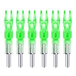 Lighted Nocks for Arrows with .165/G, .204/X, .233/H, .244/S and .246/GT, Bowstring Activation,Archery Lighted nocks (6 Pack)