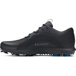 Under Armour Men's Charged Draw 2 Spikeless Cleat Wide Golf Shoe, (003) Black/Black/Titan Gray, 9 UK Wide