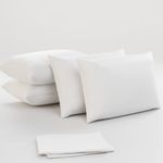 Niagara Sleep Solution 4Pack Pillow Protectors Standard 20x26 Inches Premium 100% Cotton Tight Weave Lab Tested Non Noisy Zippered Covers Breathable Non Crinky Luxury Hotel