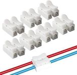 Stookin Push Wire Joint Connector, No Soldering, No Welding No Screw Terminal, 5 amp Quick Cable Wire Connector, Lock Electric Wire Connector Wire Connector (White, Pack of 50)