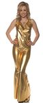 UNDERWRAPS Women's 1970s Disco Costume Set-Ladies Night-Gold Adult Sized, S