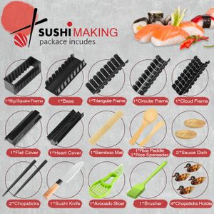 MLRYH 21-Piece Sushi Making Kit – Complete DIY Sushi Roller Set