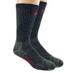 DRISTEX - 365*COMFORT+DRY - 2 Pairs - Made in Canada, Men's Crew Socks, Moisture Wicking, Large (10-13)