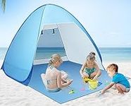 Pop Up Beach Tent - Moseem Beach Tent Pop Up for 1-3 Person Beach Tent Sun Shelter Foldable Outdoor Lightweight Waterproof Beach Tent UV 50+ Protection Sun Shelter for Adults,Baby,Pets