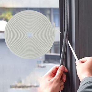Bruiefpap Weather Stripping for Doors and Windows, Self-Adhesive Window Insulation for Winter, Weatherstrip for Draft Stopper, Soundproofing, Dustproof, 0.35'' Wide x 0.35'' Thick, 65FT, White