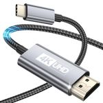 Gulemfy USB C to HDMI Cable 6.6FT, Type C to HDMI Ultra High Speed Cable 4K UHD Cable (Thunderbolt 4/3 Compatible) Compatible with MacBook Pro/Air, Galaxy S23/S22/S21, Note 20, Surface Pro.