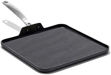 OXO Good Grips Pro 11" Griddle Pan, 3-Layered German Engineered Nonstick Coating, Dishwasher Safe, Oven Safe, Stainless Steel Handle, Black