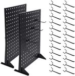 2Pcs Metal Pegboard Display Stand w