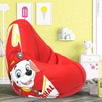 ComfyBean Bag with Beans Filled XL- Official: Paw Patrol Bean Bags - for Kids - Max User Height : 4 Ft. - Weight : 30 Kgs(Model: Paw Patrol-Artwork 10 - Red)