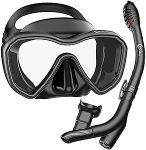 Dorlle Maschera Subacquea Adulti, Nuova Maschera Panorama Snorkel migliorata, impermeabile in vetro temperato anti-appannamento anti-perdita, con boccaglio a secco Premium a 3 canali per adulti