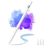 Stylus Pen for iPad, 2018-2024 Pencil 3 with 2X Fast Charging, Palm Rejection, Stylus Pen Compatible with iPad 10/9/8/7/6, iPad Pro 11" 4/3/2/1, iPad Pro 12.9" 6/5/4/3, iPad Air 5/4/3, iPad Mini 6/5