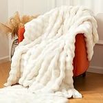 BENVWE Faux Fur Throw Blanket Fleec