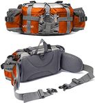 Bp Vision Outdoor Fanny Pack Hiking Camping Biking Waterproof Waist Pack 2 Water Bottle Holder Sports Bag for Women and Men Orange