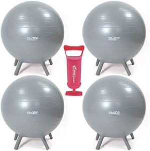 WALIKI Chair Ball with Feet for Kids 4 Pack | Alternative Classroom Seating Ball | 18"/45CM Gray