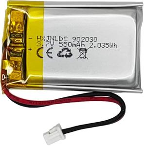 DC 3.7V 550mA 902030 Rechargeable Lithium Polymer Battery for DIY 3.7-5V Electronic Product, Mobile Energy Storage Power Supply LED Light