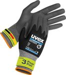 3x Uvex Phynomic XG 60070 Working Safety Gloves - Assembly Gloves with Strong Oil Grip EN388