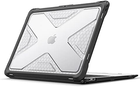 Fintie Case for MacBook Air 13 Inch A2337 (M1) / A2179 / A1932 (2018-2021 2022 Release) - Heavy Duty Hard Shell Case Cover with TPU Bumper for MacBook Air 13 Retina Display with Touch ID, Clear