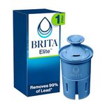 Brita Elite Water Filter, Advanced Carbon Core Technology Replacement Filter for Pitcher and Dispensers, Made Without BPA, Reduces 99% of Lead, 1 Count (Package May Vary)