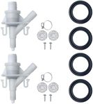 ANYINELEC 385311641 Water Valve Kit,2 Pcs RV Toilet Valve with RV Toilet Ball Seal for Pedal Flush Valve Toilets Compatible with 321 Series RV Marine Toilet Flush Valve,Replacement Sealand 300 310 311