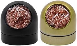 WWZMDiB 2 Pcs Soldering Iron Tip Cleaner kit Wrapped in a tin holder to protect against wind and solder splashes