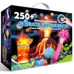 UNGLINGA 250+ Science Experiments Kits for Kids, Boys Girls Toys Birthday Gifts Ideas, Chemistry Set, STEM Activities Educational Project, Volcano,More Scientist Kit