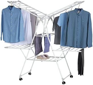 YUBELLES Gullwing Laundry Drying Rack, Space Saving Indoor & Outdoor Use, 61.81' x 22.84' x 51.18'