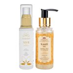 Svarasya Mineral Based Sunscreen and Natural Face Cleanser | Nivr Natural Sunscreen Lotion Cream with SPF 21 PA ++ (50ml) and Kanti Natural Face wash for soft and nourishing skin