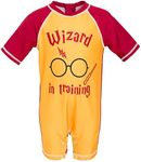 Harry Potter Baby One Piece Bathing Suit Newborn to Toddler, Yellow, 12 Months