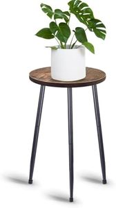 MUAEEOK 50cm Niveaux Supports de Pots de Fleurs Étagère Plante, Support à Plantes en Métal, Tablettes Amovibles en Métal Moderne pour Pot Idéal pour Maison Balcon Jardin Intérieur (Brun)