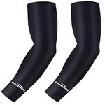 COOLOMG Compression Arm Sleeves for Basketball Football Baseball Cooling Sun Protection Arm Sleeves Black