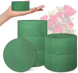 6 Pack Round Floral Foam Blocks, 4.7 Inch Large Dried Floral Foam for Artificial Flowers, Floral Foam Blocks for Wedding Aisle Floral Party Decorations