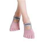 Lify Yoga Socks for Women Non-Slip Grips & Straps, Ideal for Pilates, Pure Barre, Ballet, Dance, Barefoot Workout (EU 35-40 US 4.5-8.5, Baby Pink)