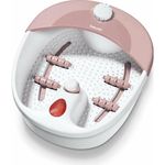 Beurer FB20 Foot Spa | Vibration and Bubble Massage Functions | Infrared Light Function | Reflexology Zone Massage | 3 Pedicure Attachments | Removable Splash Guard | Water Tempering