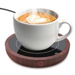 Mug Warmer Smart Coffee Cup Warmer for Desk Up to 176°F/80℃, Mug Cup Warmer Heated Coaster with 3 Temperature Settings & 4hrs Auto Shut Off, Coffee, Milk and Tea Warmer for Home Office