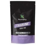 Nutrality Taurine Supplement 1000mg 240 Capsules- Potent Energy & Endurance Support-Amino Acid Supplement for Holistic Health-Sports Performance-Improved Sleep-Vegan-Friendly