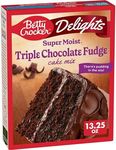 Betty Crocker Delights Super Moist Triple Chocolate Fudge Cake Mix, 13.25 oz